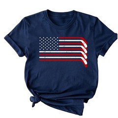 USA Flag Hockey Comfort Tee Patriotic Ice Fan Gift Men Women
