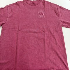 Illicit Bloc IB Sportswear Mens Medium T-Shirt Washed Magenta 300GSM 100% Cotton