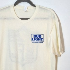 Bud Light NFL Cream Short Sleeve Tee Size Large