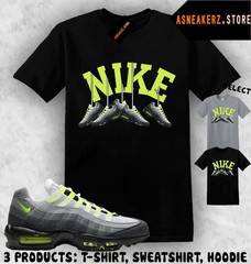 Shirt Matching AM 95 Big Bubble Neon 2026 To Match Sneaker Shoe Hanging T-Shirt
