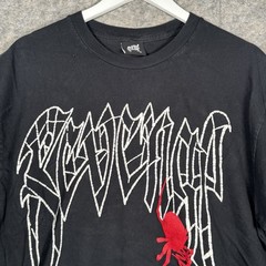 Revenge Streetwear Black Double Sided Spider Graphic T Shirt Mens Size XL 23×29