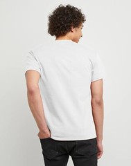 Hanes Men’s 5XL Short Sleeve Cotton Crewneck T-Shirt White Comfort Fit