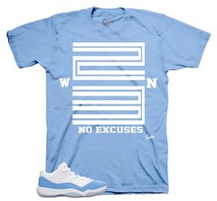 BLUE Shirts Match Jordan 11 University Blue AJ11 Sneakers – Win 23 Sneaker Tees