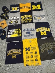 Lot Of 12 Nike University of Michigan Wolverines Shirts Made in USA + 4ball Cap