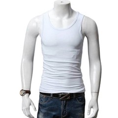 Men’s Comfort-Fit Sleeveless Tank Top Featuring U-Neck for Daily Fitness Wear