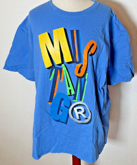 Mustang Mens Shirt Extra Large Car Graphic Tee Blue Cotton Easy Care