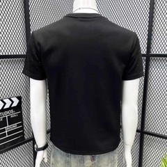New Fashion Trend Star Hot Diamonds Rhinestones Summer Luxury Men T-Shirt