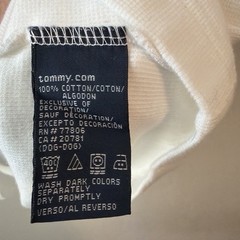 Vintage Y2K Tommy Hilfiger White Gray Shirt Cotton M Nautical Preppy Coastal Men