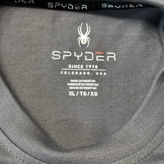 Spyder Mens XL Regular Fit Graphic T Shirt Gray Mountain Ski Rainbow Logo NWT