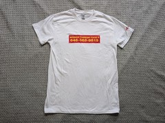 Mission Chinese Food Shirt Mens Small White 646-368-9819 Restaurant Mott St. NYC