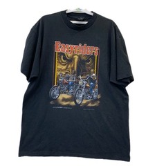 Vtg 1993 3D Emblem Easyriders Harley-Davidson T-Shirt Kamloops BC Size XL #241