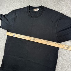 Non Stock T Shirt Mens XXL Black USA Cotton Heavyweight Crew Neck Short Sleeve