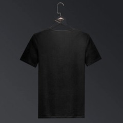 New Men Fashion V-Neck Diamond Shark Rhinestones Luxury Black T-Shirt