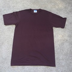 VTG Champion Maroon Plum HeavyWeight Cotton Lot Of T Shirt Large (12) & XL (12)