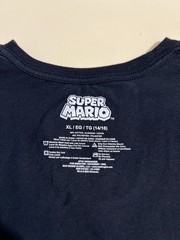 Super Mario T-Shirt Charcoal Graphics Size XL (14/16) Very Good