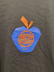 Sizes M & L | EXCLUSIVE New York Knicks Black Apple Tee | SOLD IN NIKE TRUCK