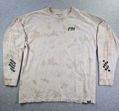 Fasthouse Long Sleeve Shirt Mens 2XL Tan Tie Dye Graphic Moto BMX Streetwear