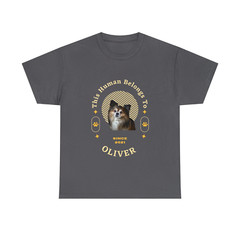 Customise Your Pet Photo Unisex T-shirt – This Human Belongs To
