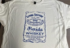Blue Lynyrd Skynyrd Southern Rock Jacksonville Music T shirt Florida whiskey