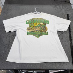 Galveston 2017 Motorcycle Rally Graphic T-Shirt White 3XL TX Biker SUNA Mens