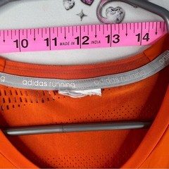 adidas T-shirt top stretchy Orange Short-Sleeve Athletic Tee