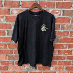 A-Lab Locals Only Graphic T-Shirt Mens XL Black Snake Skull Surf Streetwear