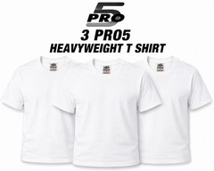 Pro 5 T Shirt 3 Pack Men Thick Plain Short Sleeve Tee S- 3XLT