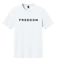 4X-LARGE Freedom White Tri-Blend T- Shirt Charlie Kirk Unisex