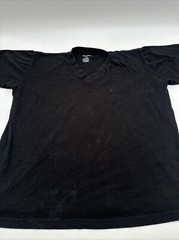 Style Wear T-Shirt Men 1X-Large Black Solid V-Neck..#18315