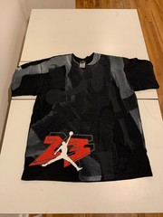 Vintage Jordan Shirt XL Black Nike Air Infrared 6s Jumpman Flight AOP Basketball