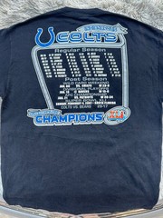 Indianapolis Colts Super Bowl XLI Champions T-Shirt Black NFL Football Tee Size
