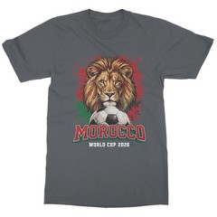 Morocco 2026 World Cup Tribute Lion Fans Unisex Graphic Tee