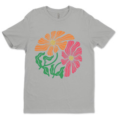 DTF flowers/ Custom Unisex Soft Style T-Shirts, Next Level- Cotton