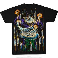 WIZARD-Big Print 2 SD T-SHIRT S,M,L,XL,XXL LIQUID BLUE Merlin,Potter,Necromancer