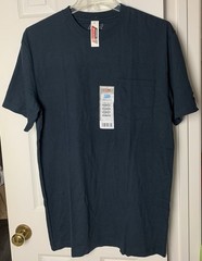 New Dickies Cool and Dry Pocket Work Shirt Navy Blue GS407DN Mens Large Tall NWT