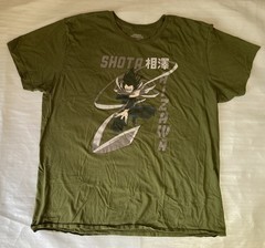 Shota Aizawa Unisex T Shirt Green Anime Short Sleeve My Hero Academia Size 2XL