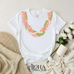 Hawaiian Lei Shirt – Plumeria & Pikake Floral Tee