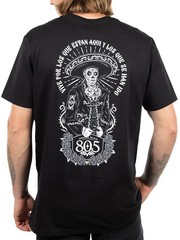 Fasthouse Men’s 805 Premier Vive Por Short Sleeve T-shirt Skeleton with Sombrero