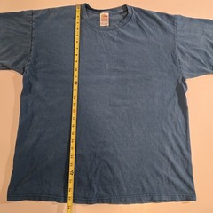 Fruit of the Loom Men’s XL Blue Heavy Cotton Short Sleeve Crew Neck T-Shirt Top