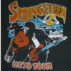 Bruce Springsteen 1978 Tour Graphic Black T-Shirt S-4XL