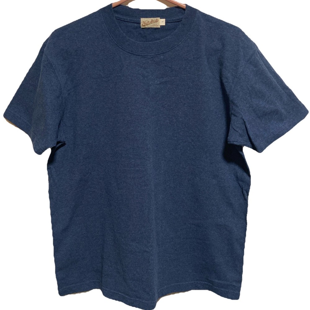 EXC. NON STOCK T Shirt Mens Large Blue 100% Cotton Crewneck Solid Tee