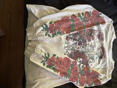 1980s Grateful Dead Long Sleeve Bertha Wagon Wheel and Roses T Shirt XL