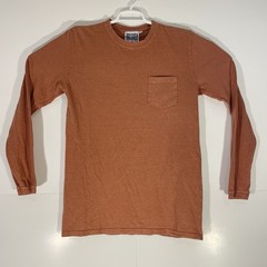 Jungmaven Pocket T Shirt Burnt Orange Long Sleeve Hemp Organic Cotton Men Medium
