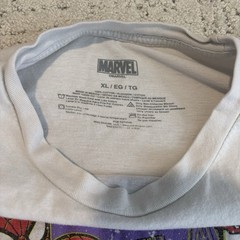 Spider-Man Graphic T-Shirt White Marvel Tee Size XL Men’s Comic Print