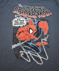 Marvel Mens Big & Tall The Amazing Spider-Man Navy Heather Shirt New 1XLT-5XLT