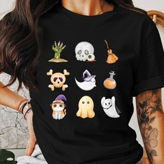 Spooky Cute Halloween T-Shirt, Bella Canvas 3001, Gildan 18000 Sweatshirt, Ghost