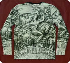 Versace Men’s Medusa Warrior Baroque Long Sleeve T-Shirt Black Silver Size 2XL