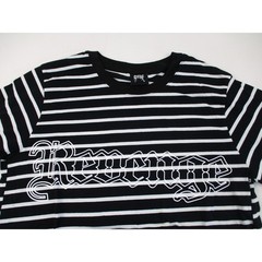 Revenge Shirt Mens Medium Black White Striped Outline Logo