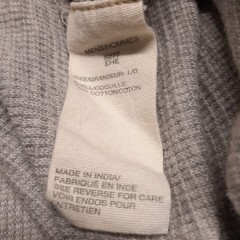 Woolrich Mens Lightweight Stretch Cotton Henley Thermal L Gray Waffle Knit LS