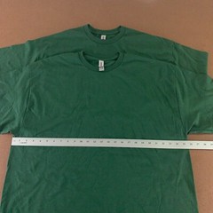 Gildan Dry Blend Men’s 2XL Green Short Sleeve Crew Neck T-Shirt 2 Pack New